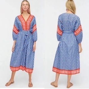 J. Crew Blue and Red Swim Coverup
